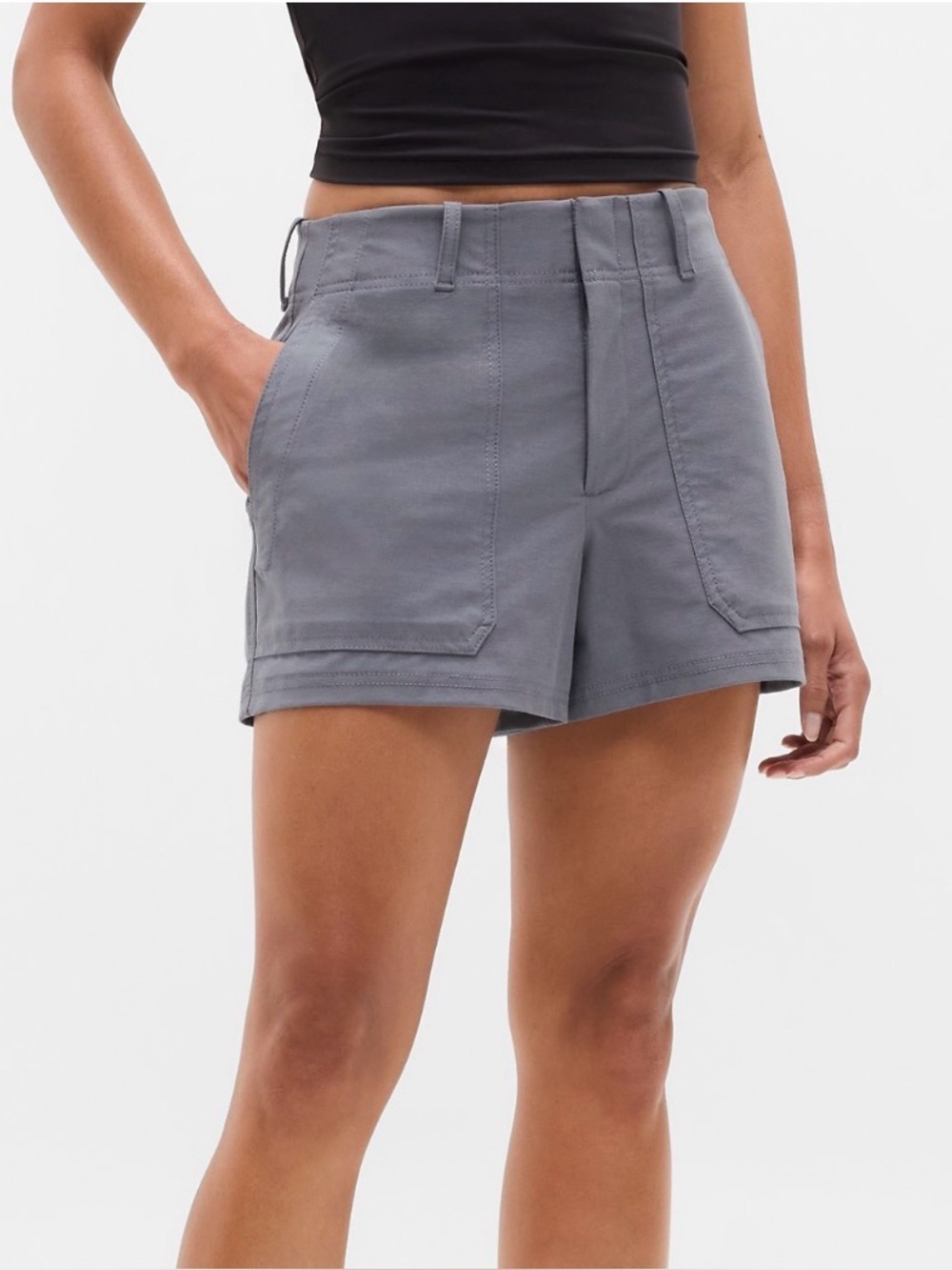 NWT Athleta Skykine High Rise Tailored 4” Short.  Slate.  See notes